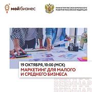 Вебинар Минэкономразвития РФ «Маркетинг для малого и среднего бизнеса: как продвигать компанию в интернете и социальных сетях»