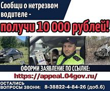Сообщи о нетрезвом водителе