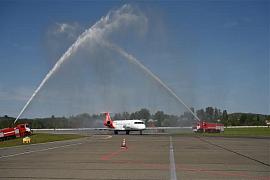 В аэропорту Горно-Алтайск встретили первый рейс из Перми